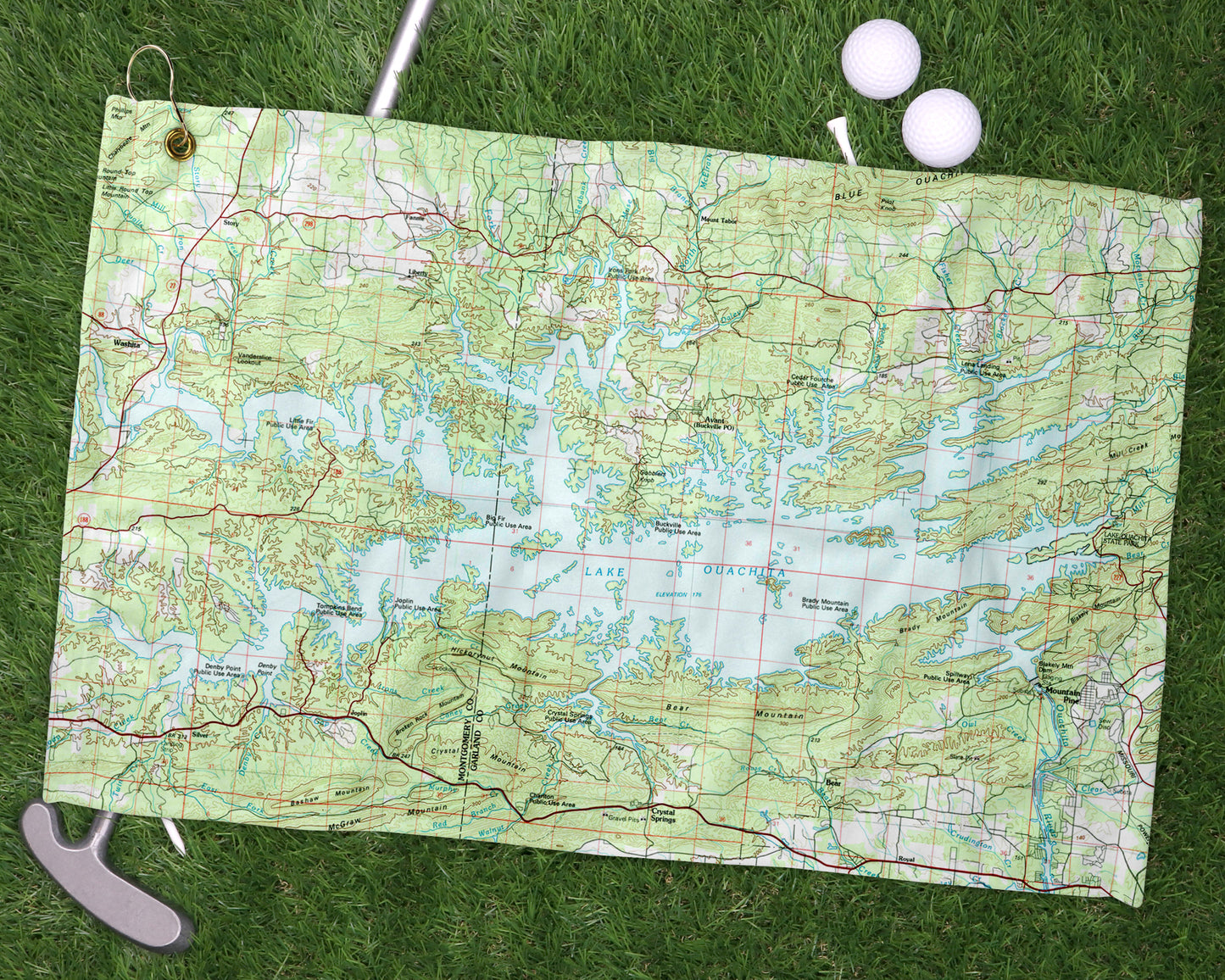 Lake Ouachita Arkansas golf towel primary image