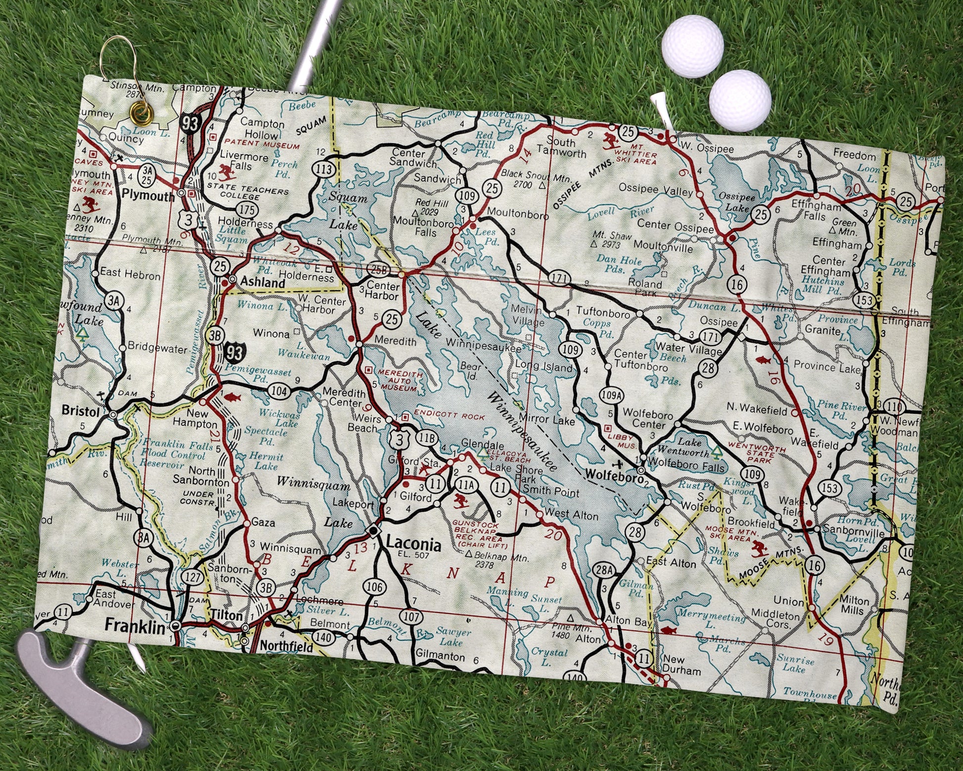 Lake Winnipesaukee New Hampshire golf towel primary image