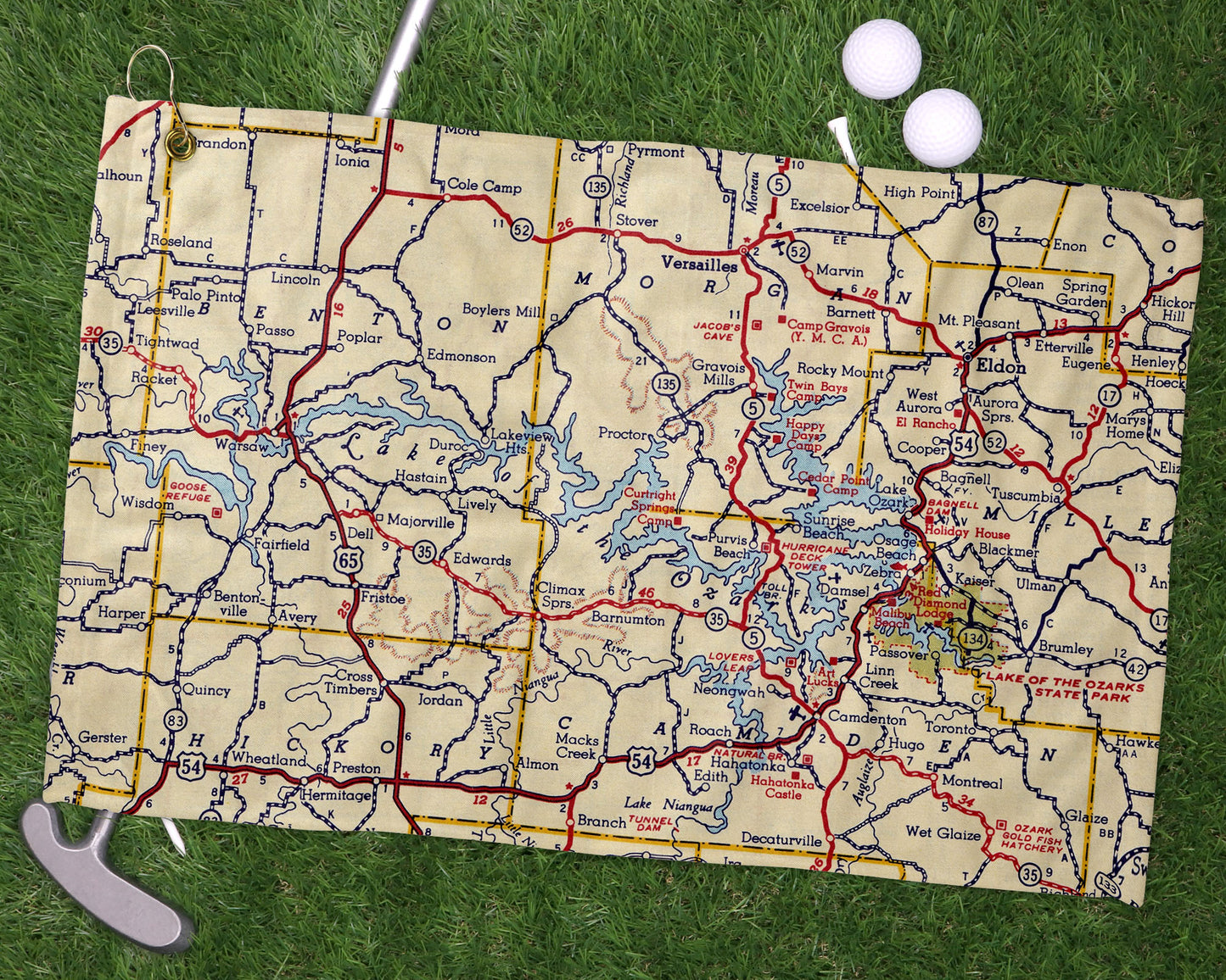 Lake of the Ozarks golf towel primary image