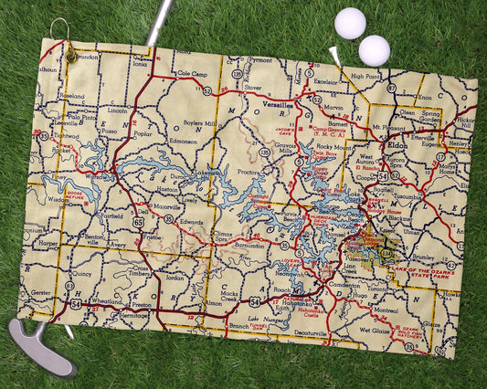 Lake of the Ozarks golf towel primary image