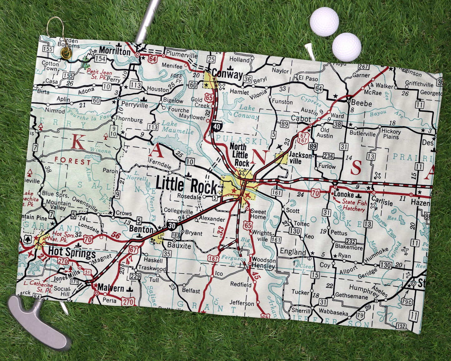 Little Rock Arkansas golf towel primary image