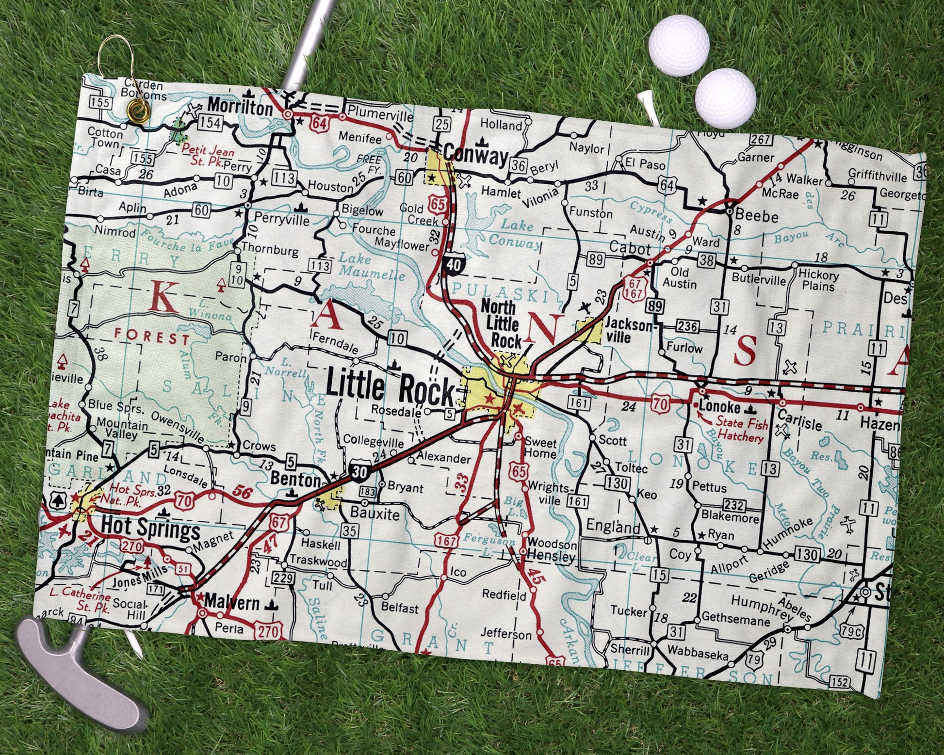 Little Rock Arkansas golf towel primary image
