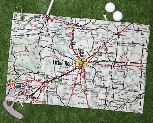Little Rock Arkansas golf towel primary image