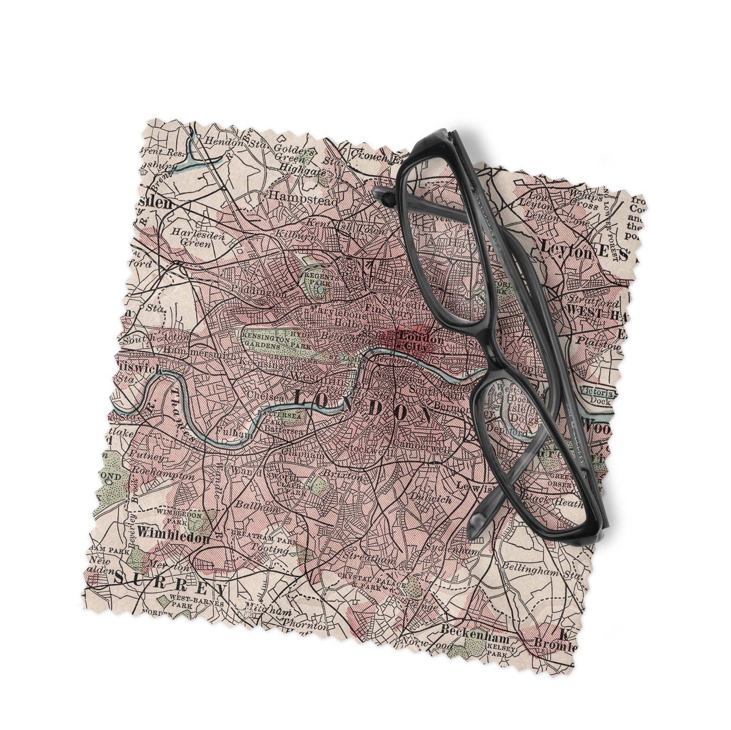 London England Map Lens Cloth | London Microfiber Glasses Cleaner | Travel Gift