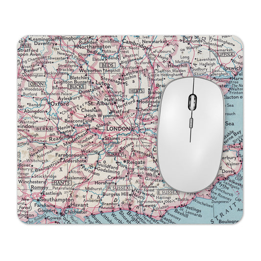 London England Map Mousepad | Desk Accessory