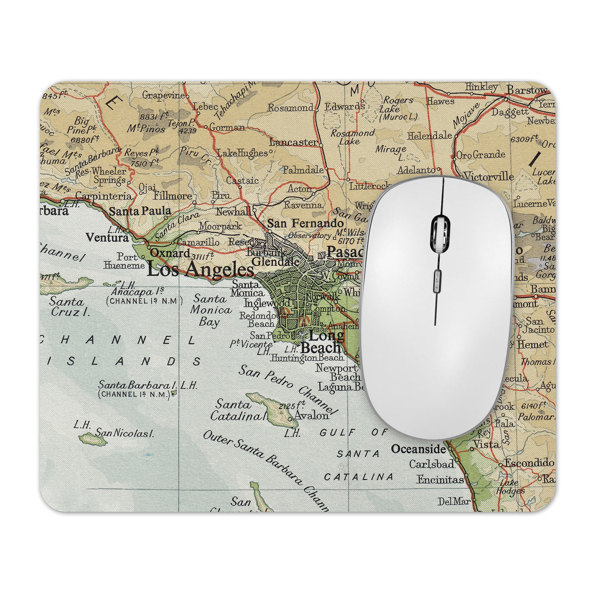 Los Angeles California Map Mousepad | Desk Accessory
