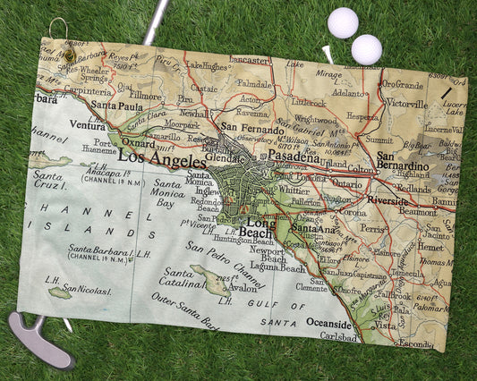 Los Angeles California golf towel primary image