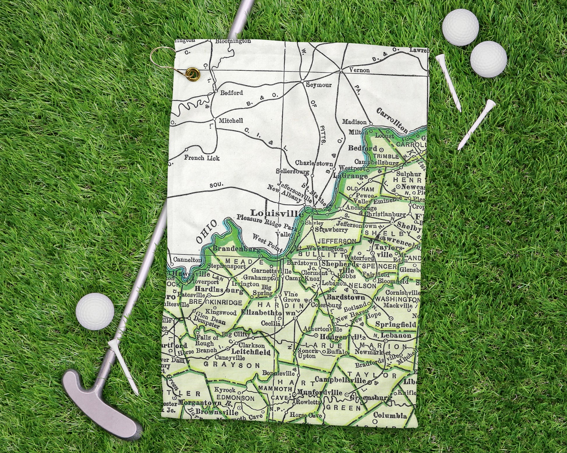 Louisville Kentucky golf towel primary image