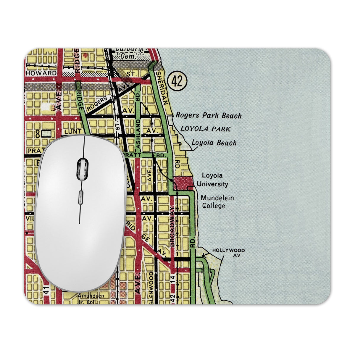 Loyola University Chicago Map Mousepad | Desk Accessory
