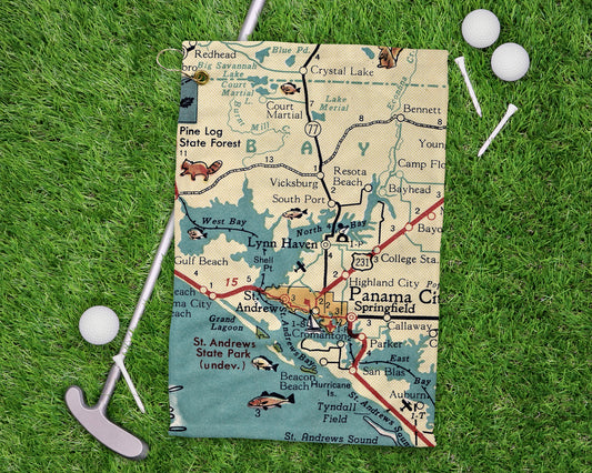 Lynn Haven Florida golf towel primary image