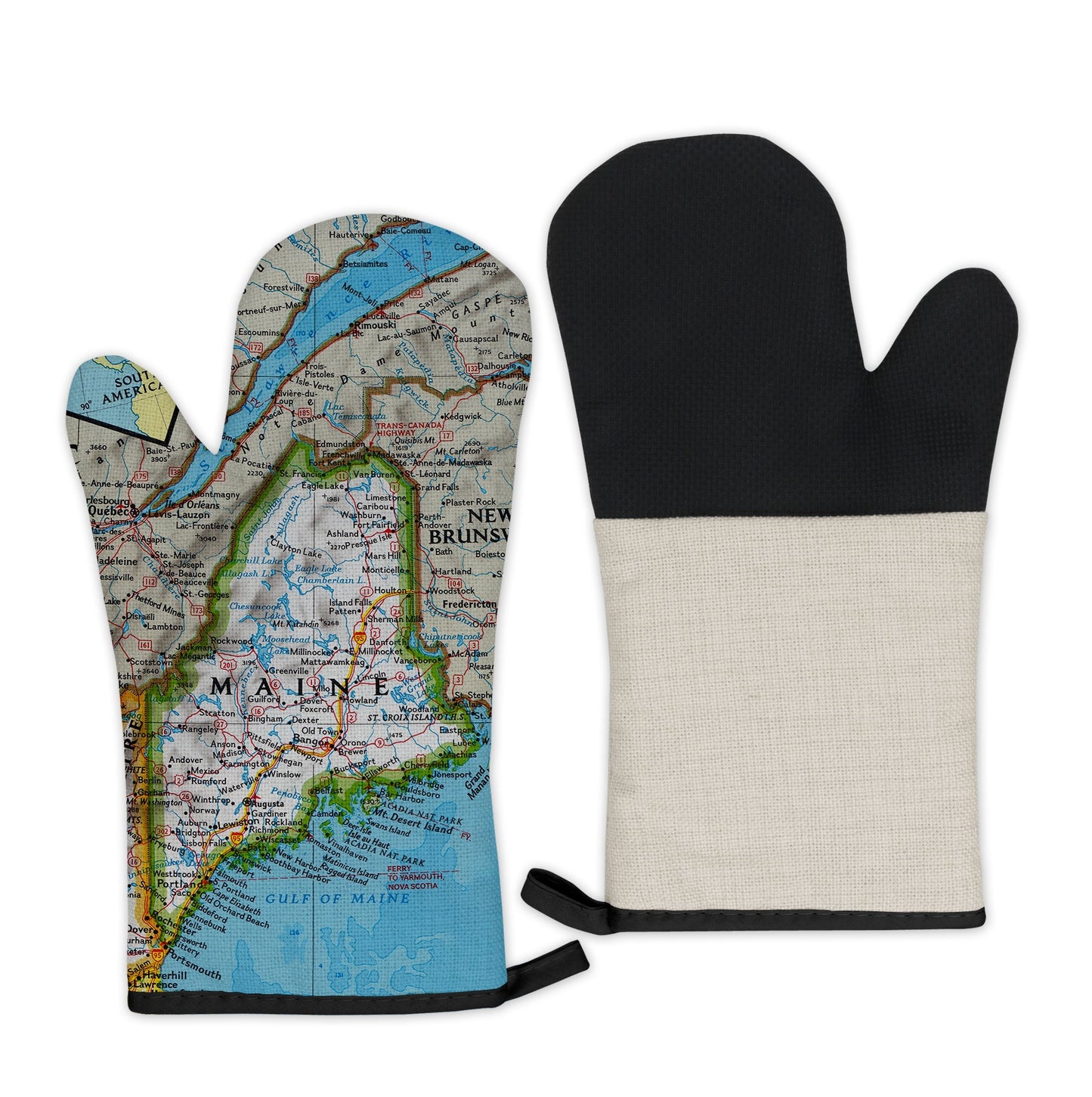 Maine Map Oven Mitt | Vintage-Inspired Kitchen Gift