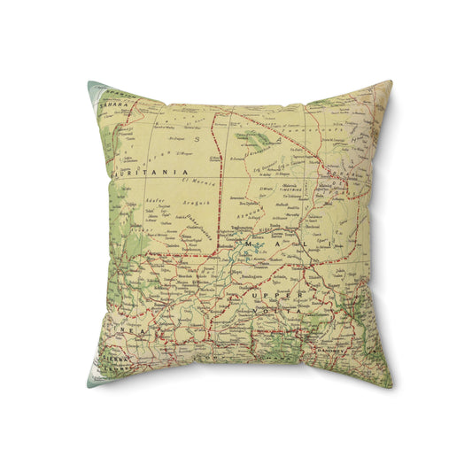 Mali vintage map pillow