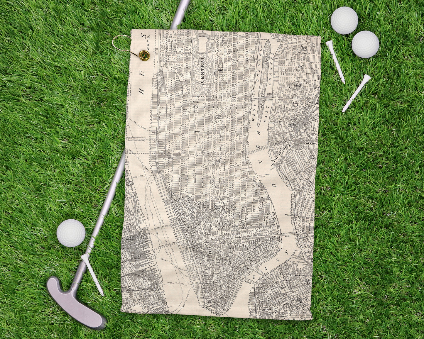 Manhattan New York golf towel primary image