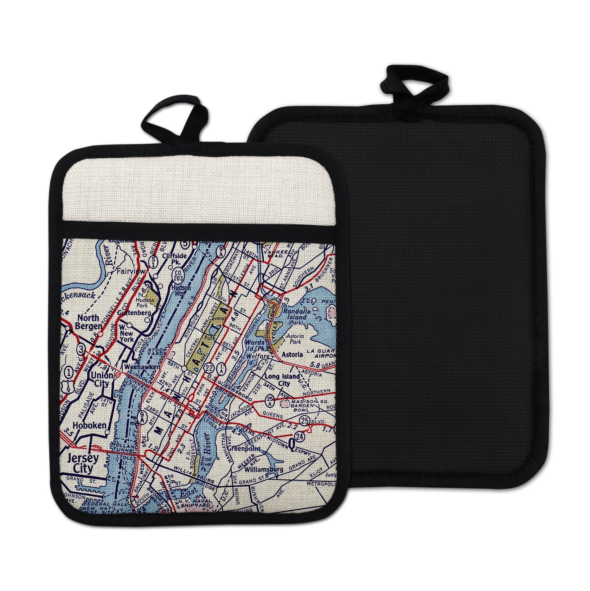 Manhattan vintage map hot pad kitchen decor
