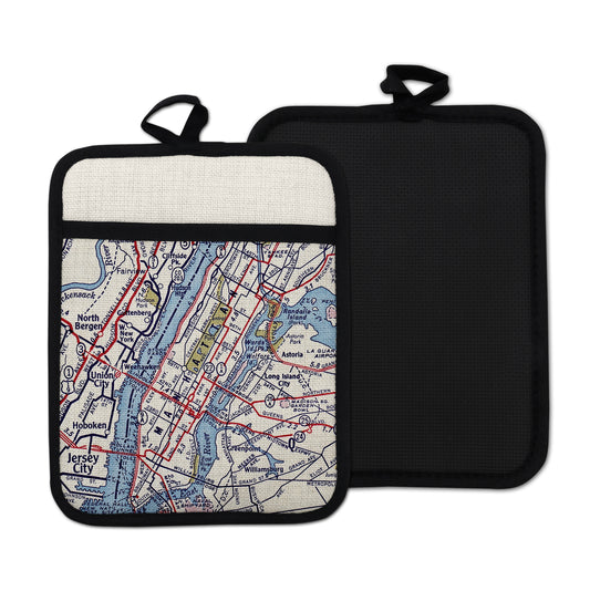 Manhattan vintage map hot pad kitchen decor