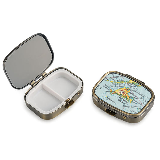 Martha's Vineyard, Massachusetts vintage map pill case