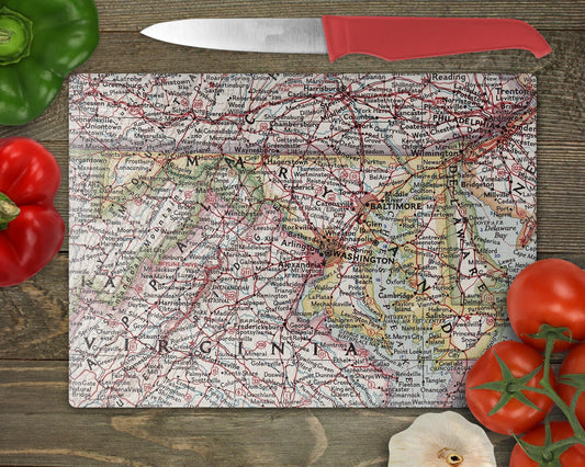 Maryland Map Cutting Board | Travel Gift | Kitchen Decor