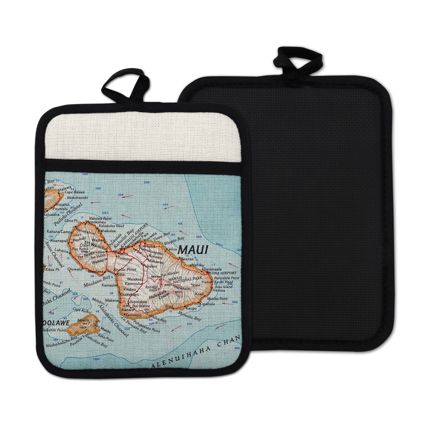 Maui Hawaii vintage map hot pad kitchen decor
