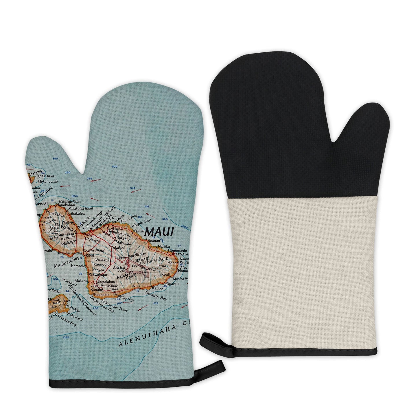 Maui, Hawaii Map Oven Mitt | Vintage-Inspired Kitchen Gift