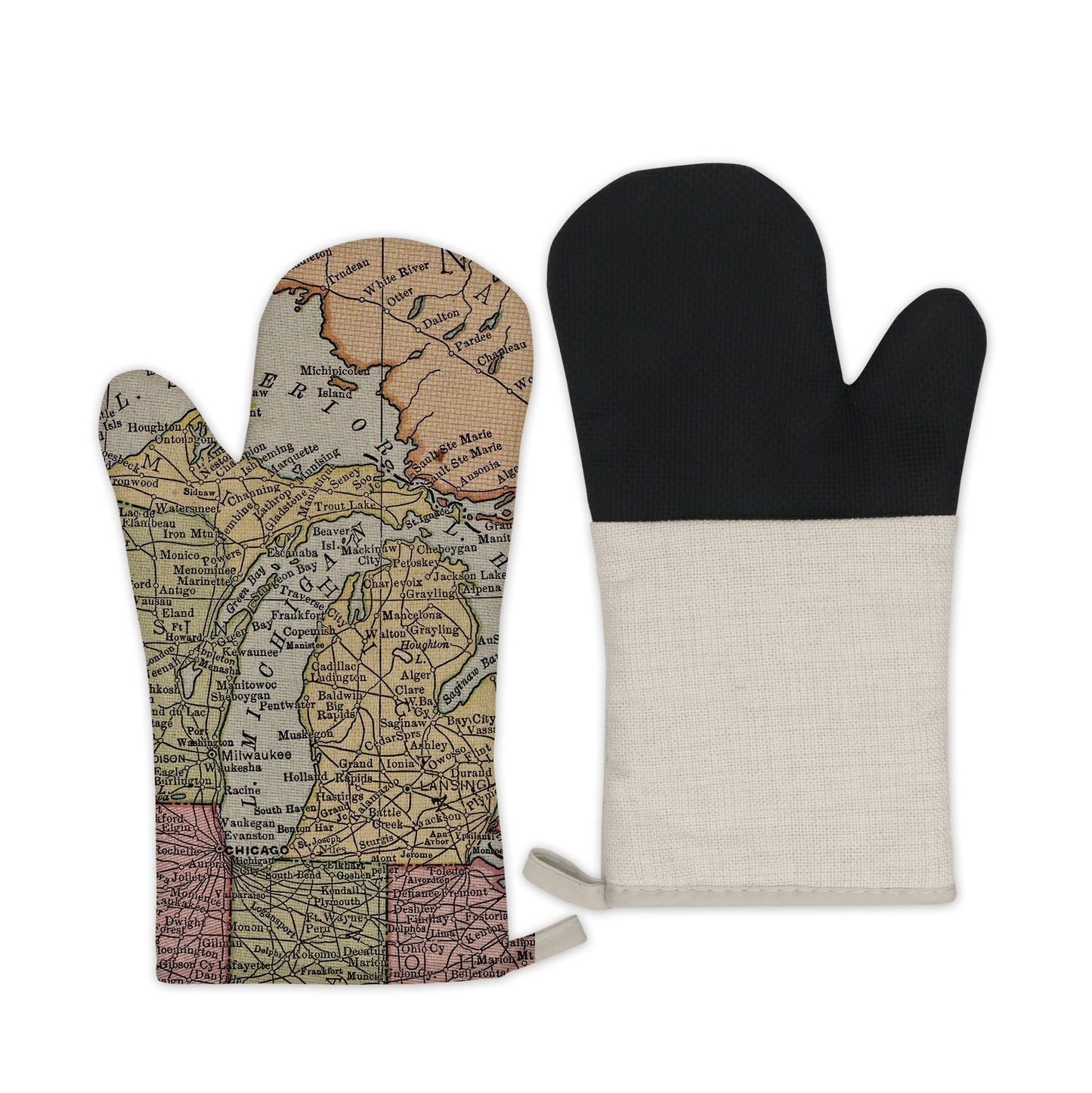 Michigan Map Oven Mitt | Vintage-Inspired Kitchen Gift