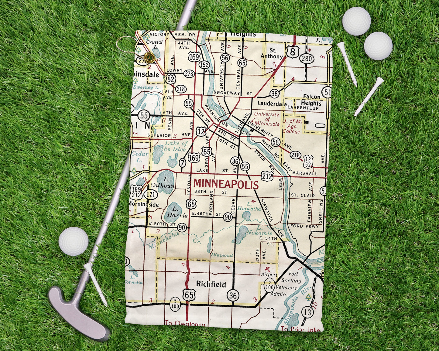 Minneapolis Minnesota golf towel primary image