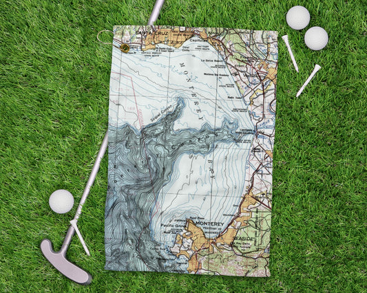 Monterey Bay California golf towel primary image