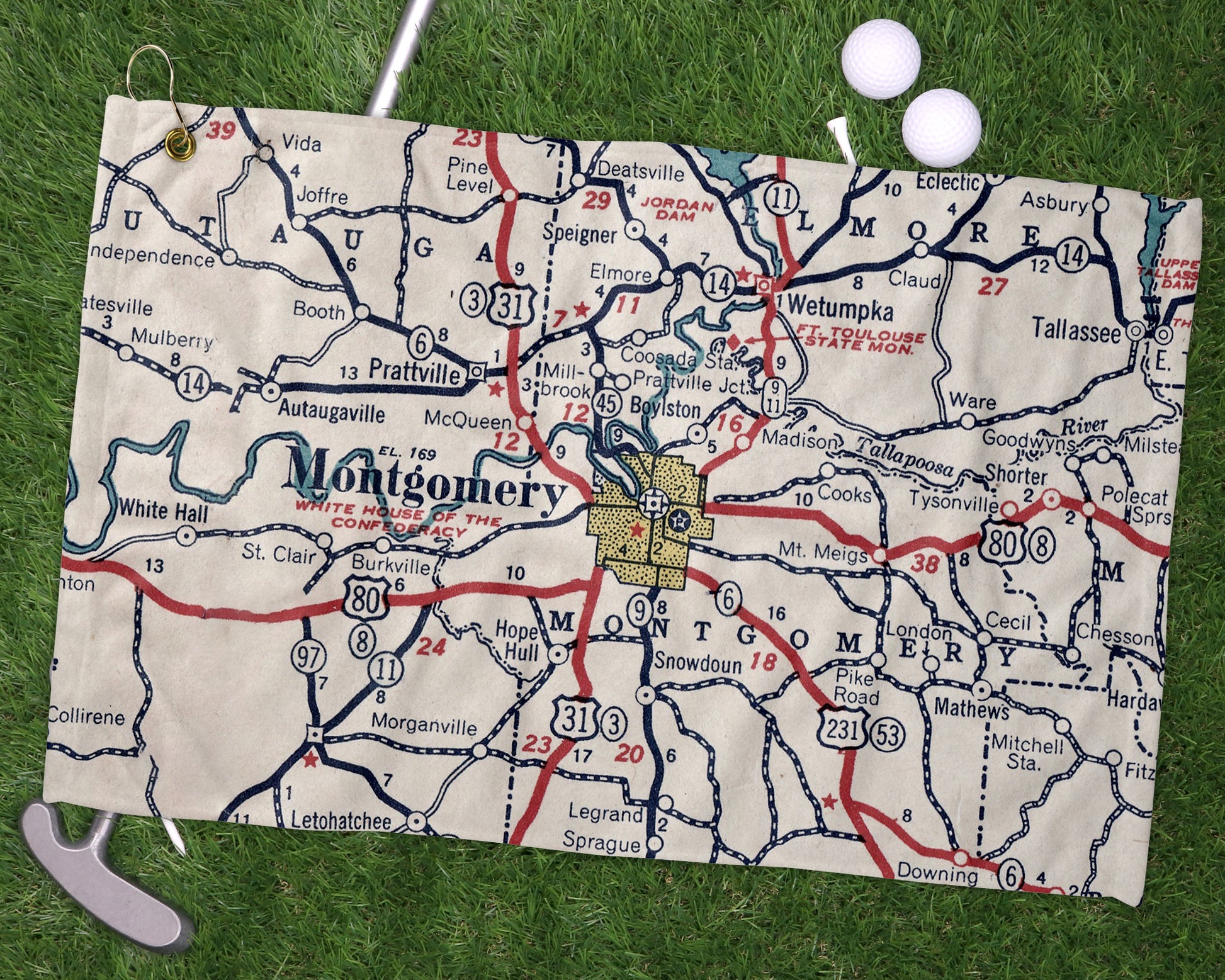 Montgomery Alabama golf towel primary image