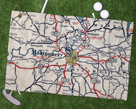 Montgomery Alabama golf towel primary image