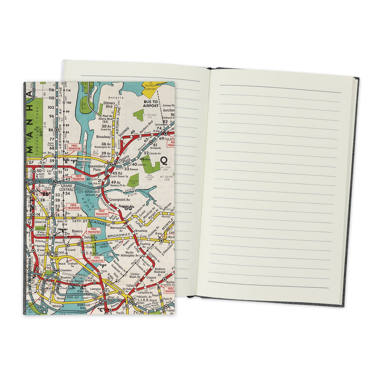 New York City Subway Vintage Map Travel Journal