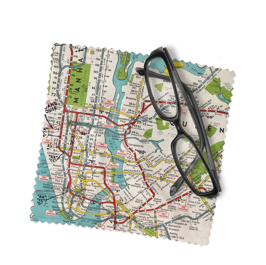 New York City Subway Map Lens Cloth | Nyc Subway Microfiber Glasses Cleaner | Travel Gift