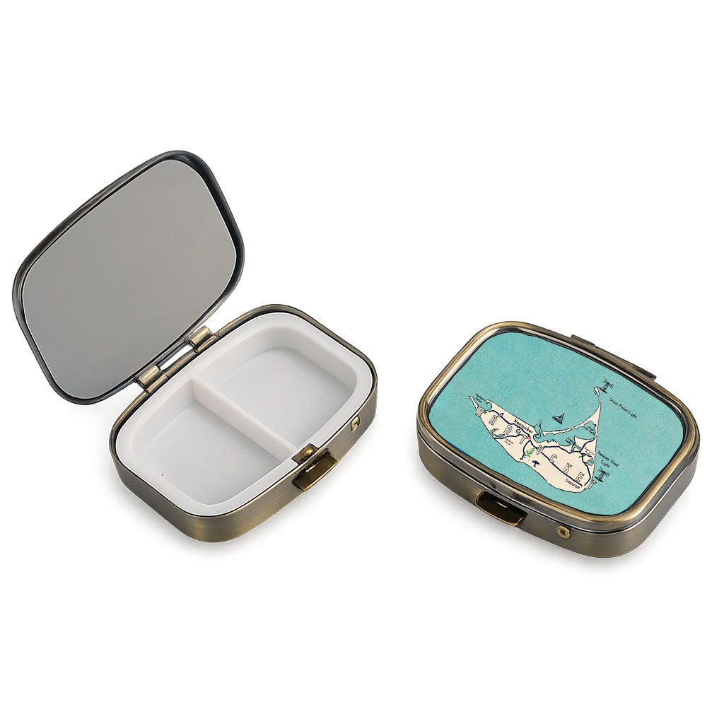 Nantucket, Massachusetts vintage map pill case