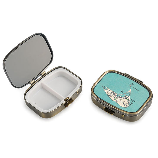 Nantucket, Massachusetts vintage map pill case