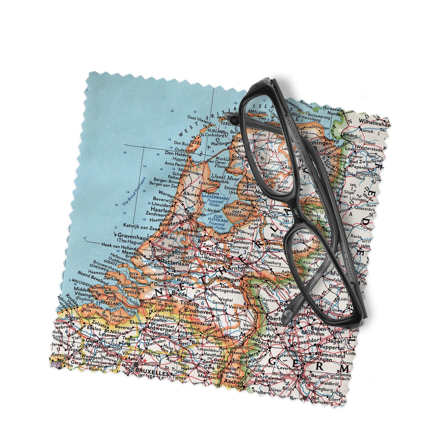 Netherlands Map Lens Cloth | Netherlands Microfiber Glasses Cleaner | Travel Gift