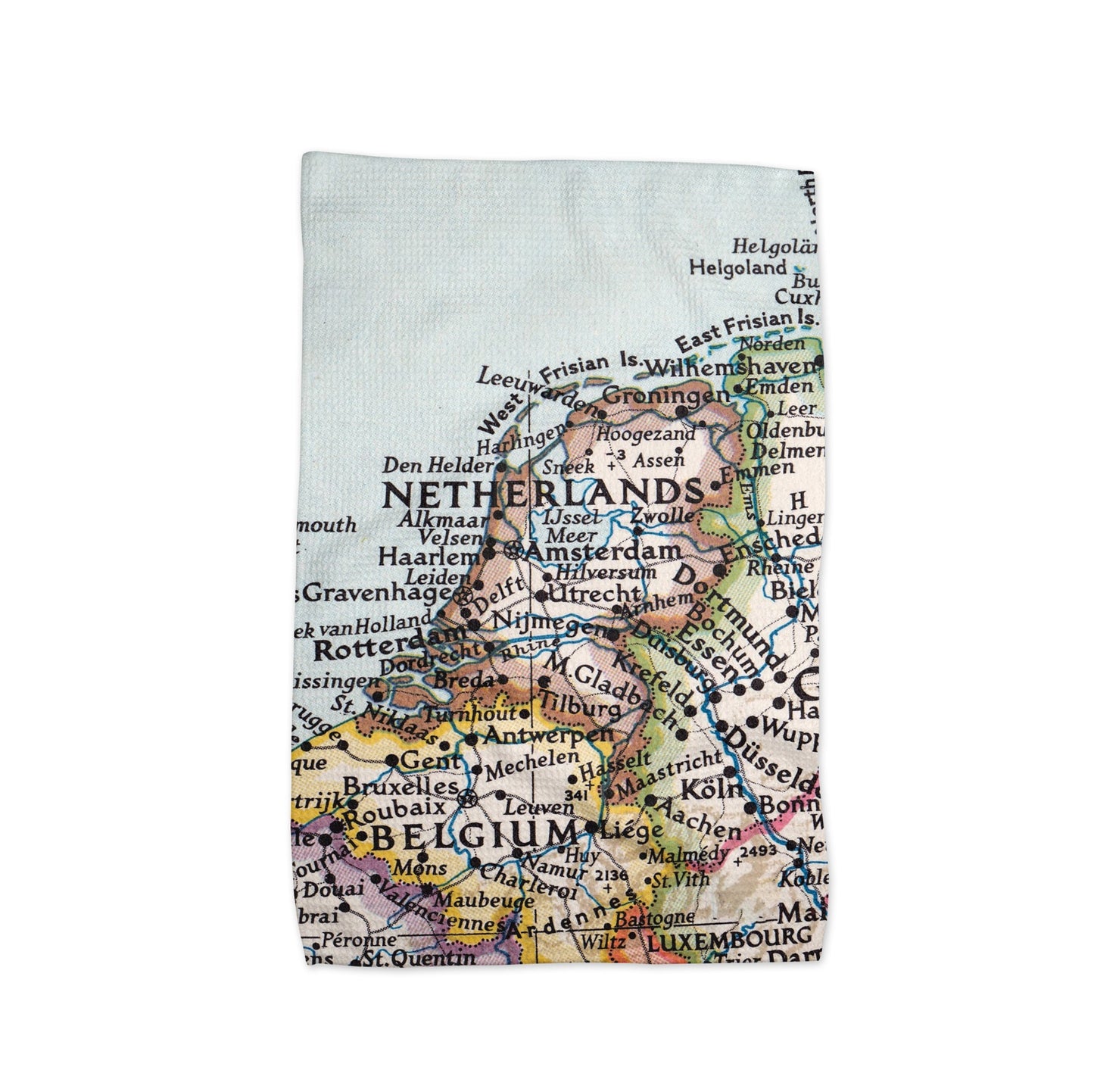 Netherlands Map Tea Towel | Waffle-Weave Kitchen Towel Gift