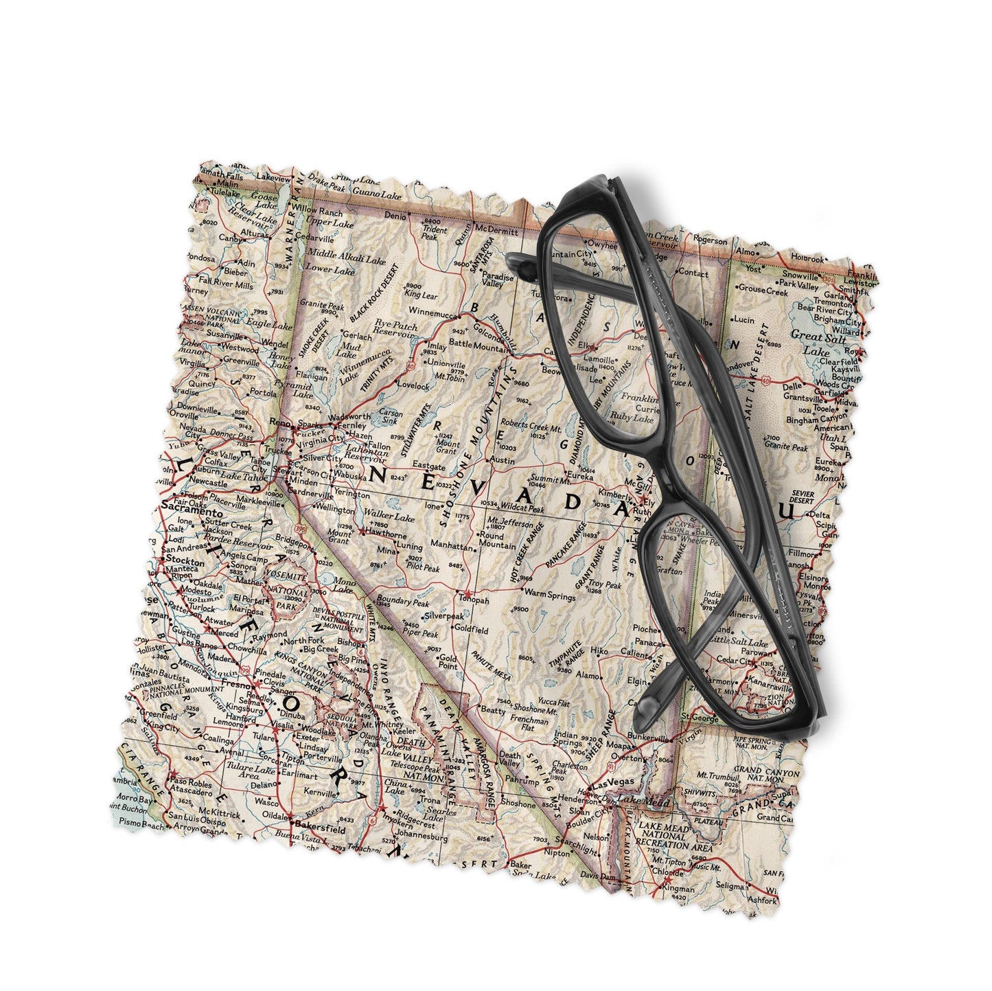 Nevada Map Lens Cloth | Nevada Microfiber Glasses Cleaner | Travel Gift