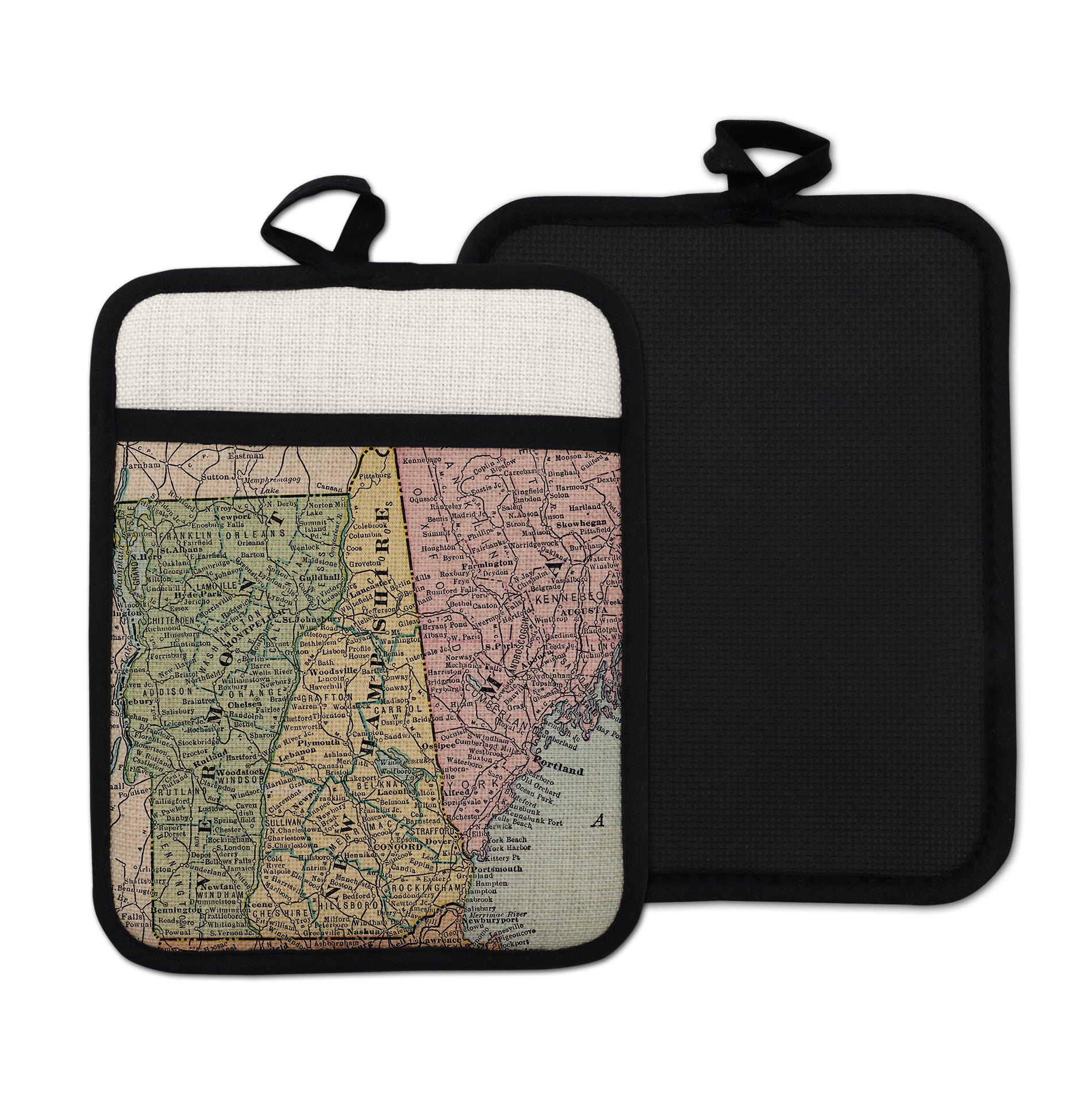 New Hampshire vintage map hot pad kitchen decor