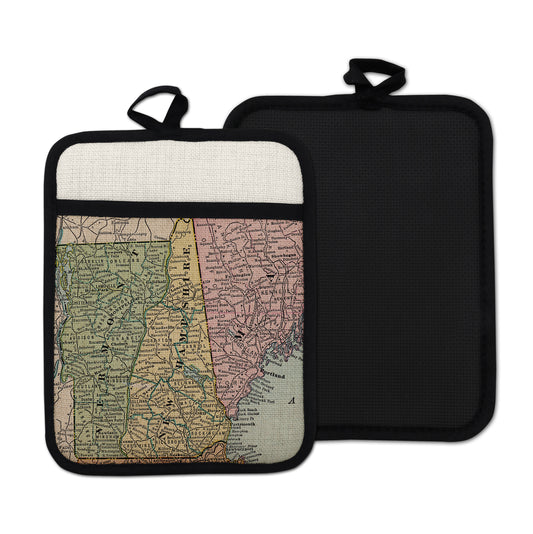 New Hampshire vintage map hot pad kitchen decor