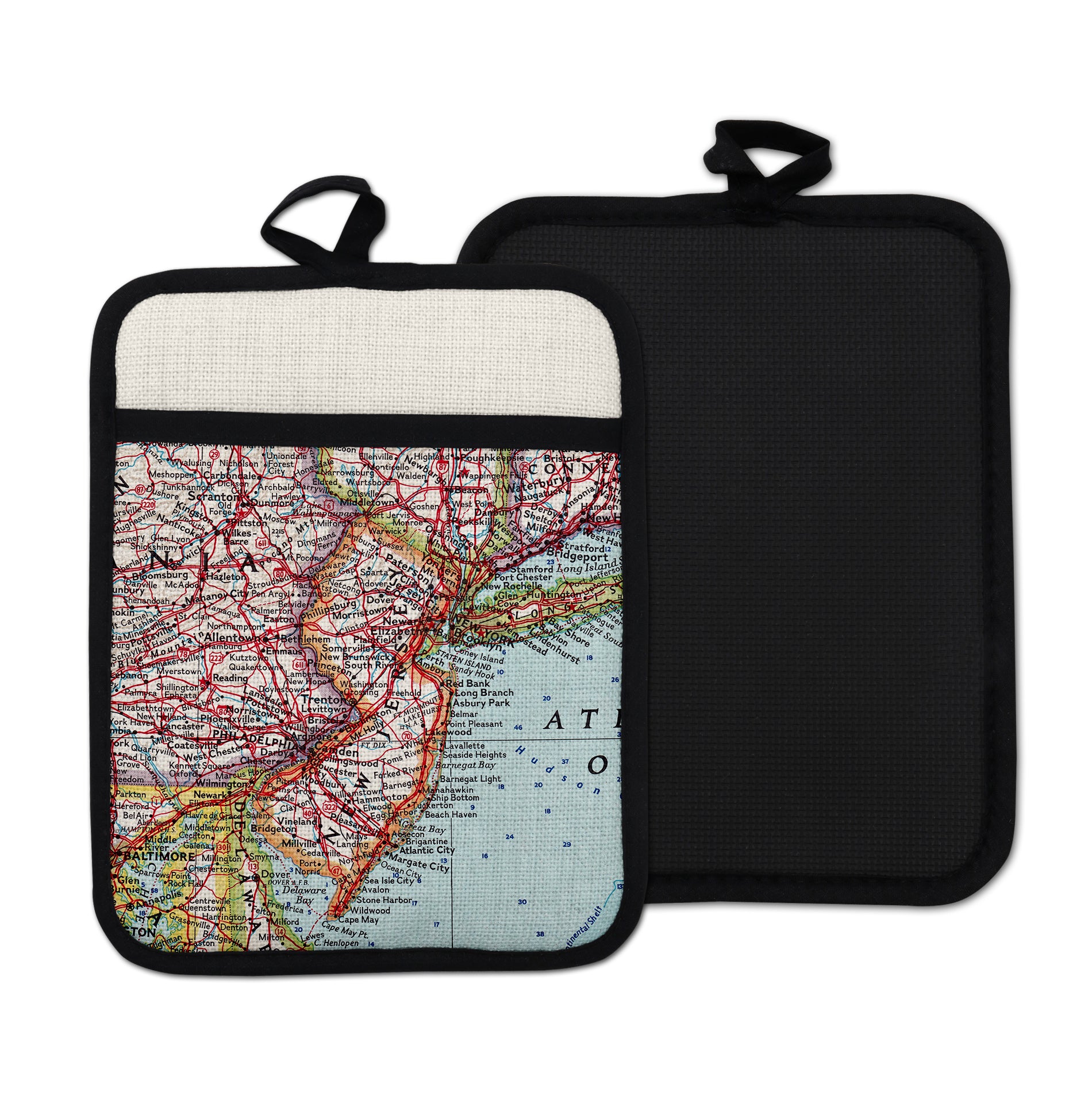 New Jersey vintage map hot pad kitchen decor
