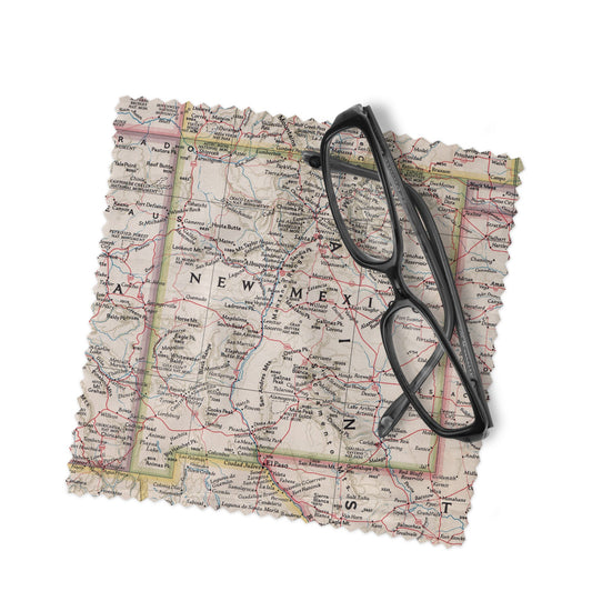 New Mexico Map Lens Cloth | New Mexico Microfiber Glasses Cleaner | Travel Gift