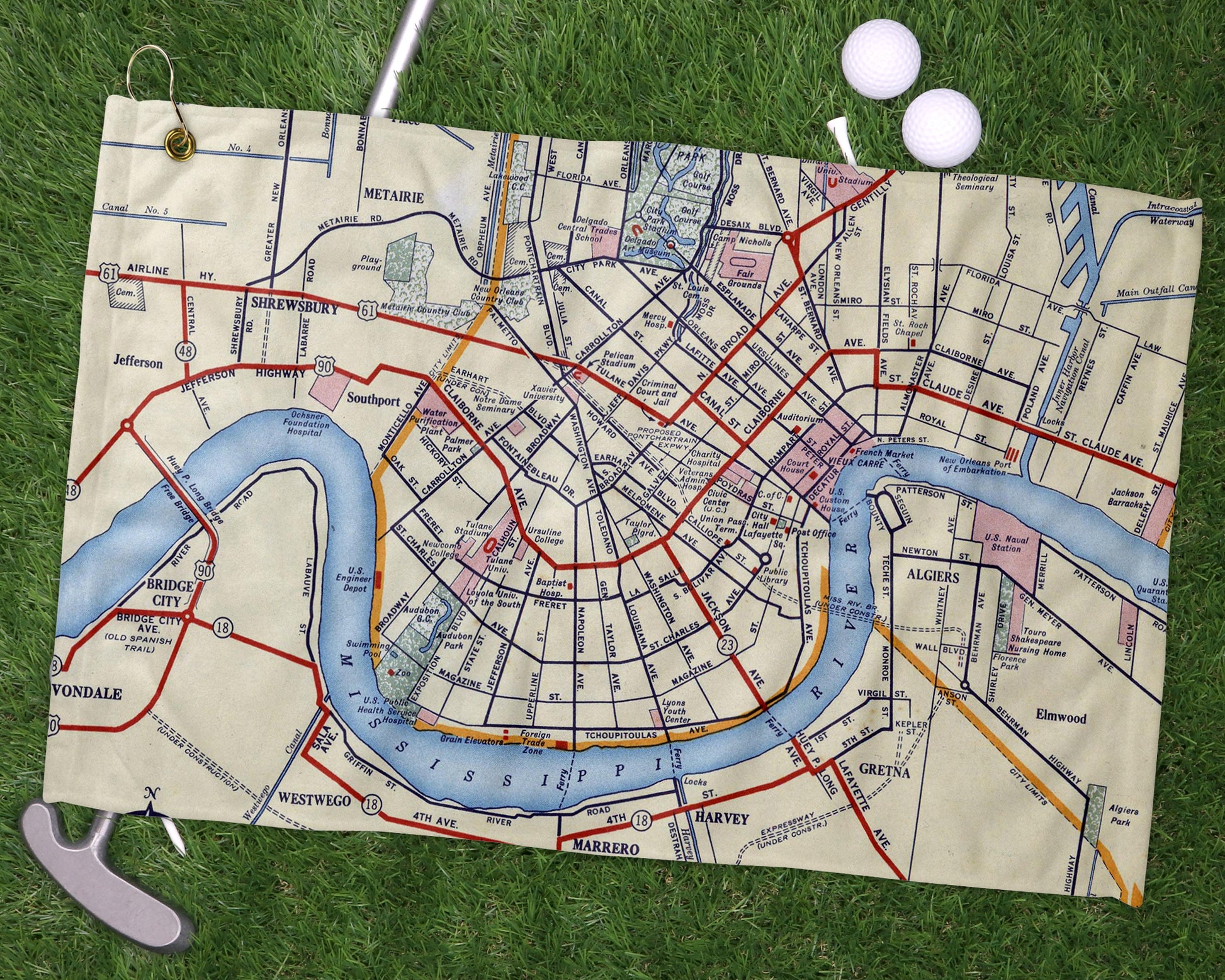 New Orleans Louisiana golf towel primary image