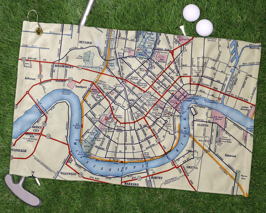 New Orleans Louisiana golf towel primary image
