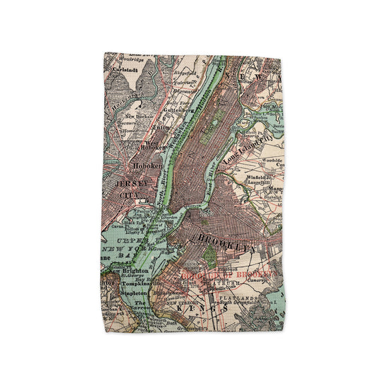 New York City Map Kitchen Towel | Vintage-Inspired City Gift