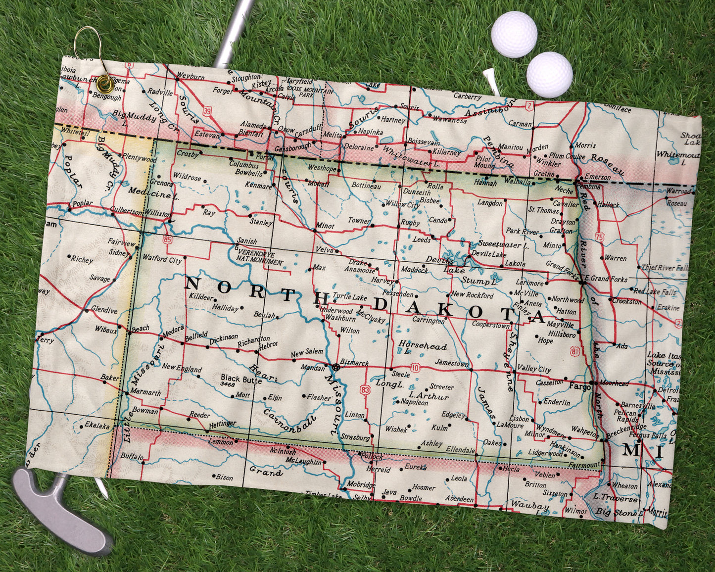 North Dakota golf towel primary image
