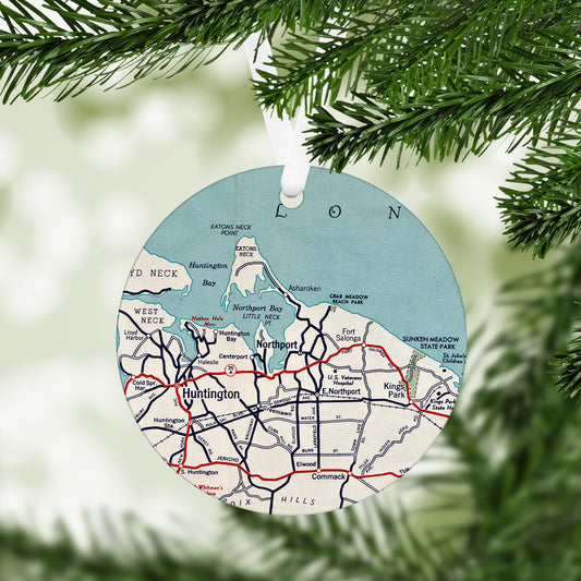 Northpoint New York Vintage Map Ornament