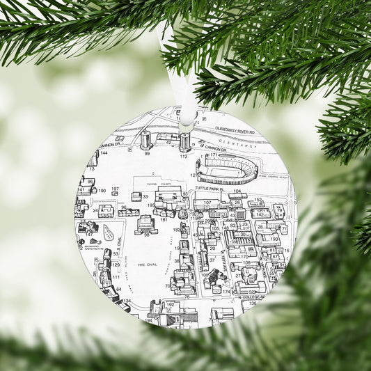 Ohio State University Vintage Map Ornament