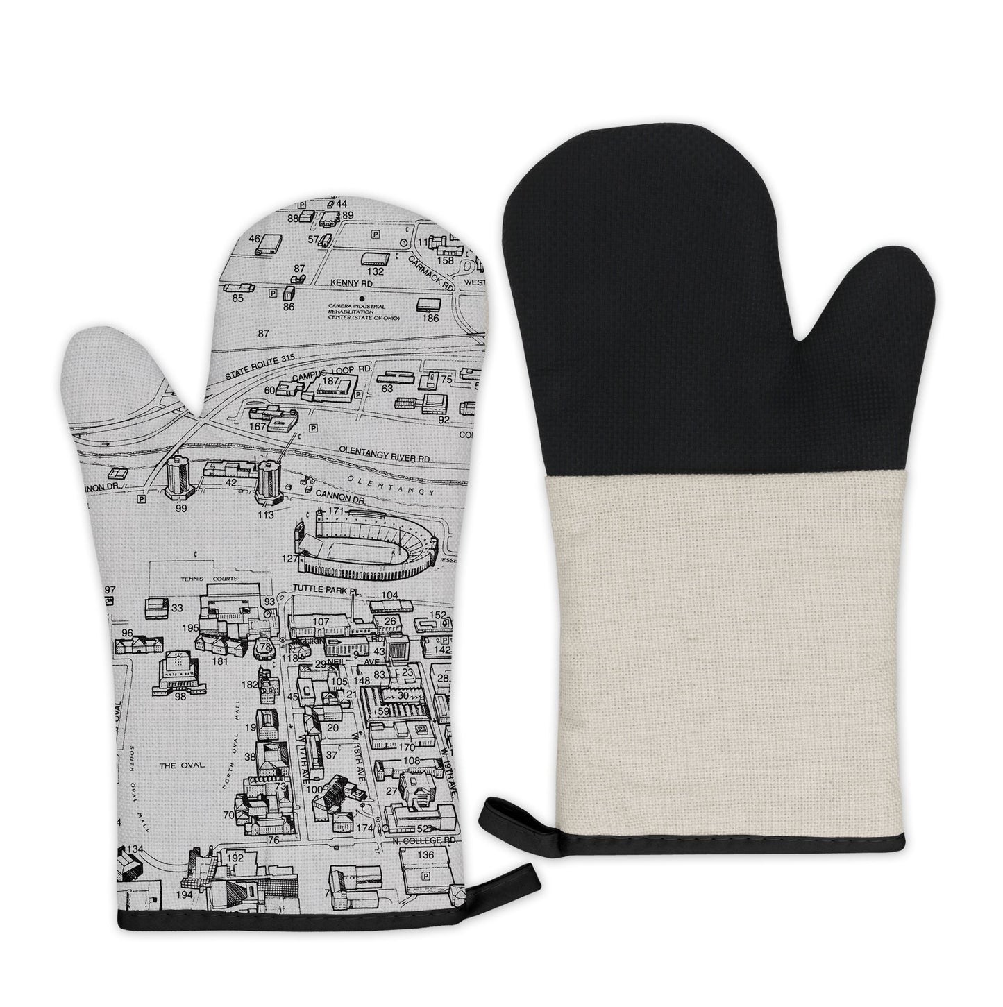 Ohio State University Map Oven Mitt | Vintage-Inspired Kitchen Gift