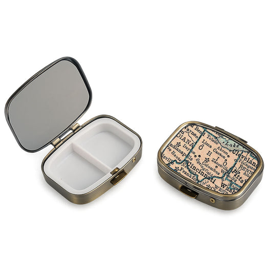 Ohio vintage map pill case