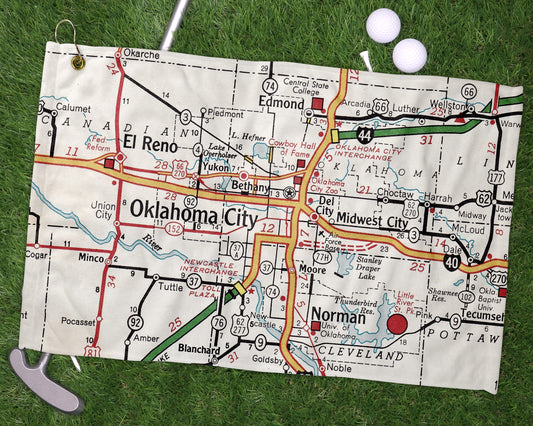 Oklahoma City golf towel primary image