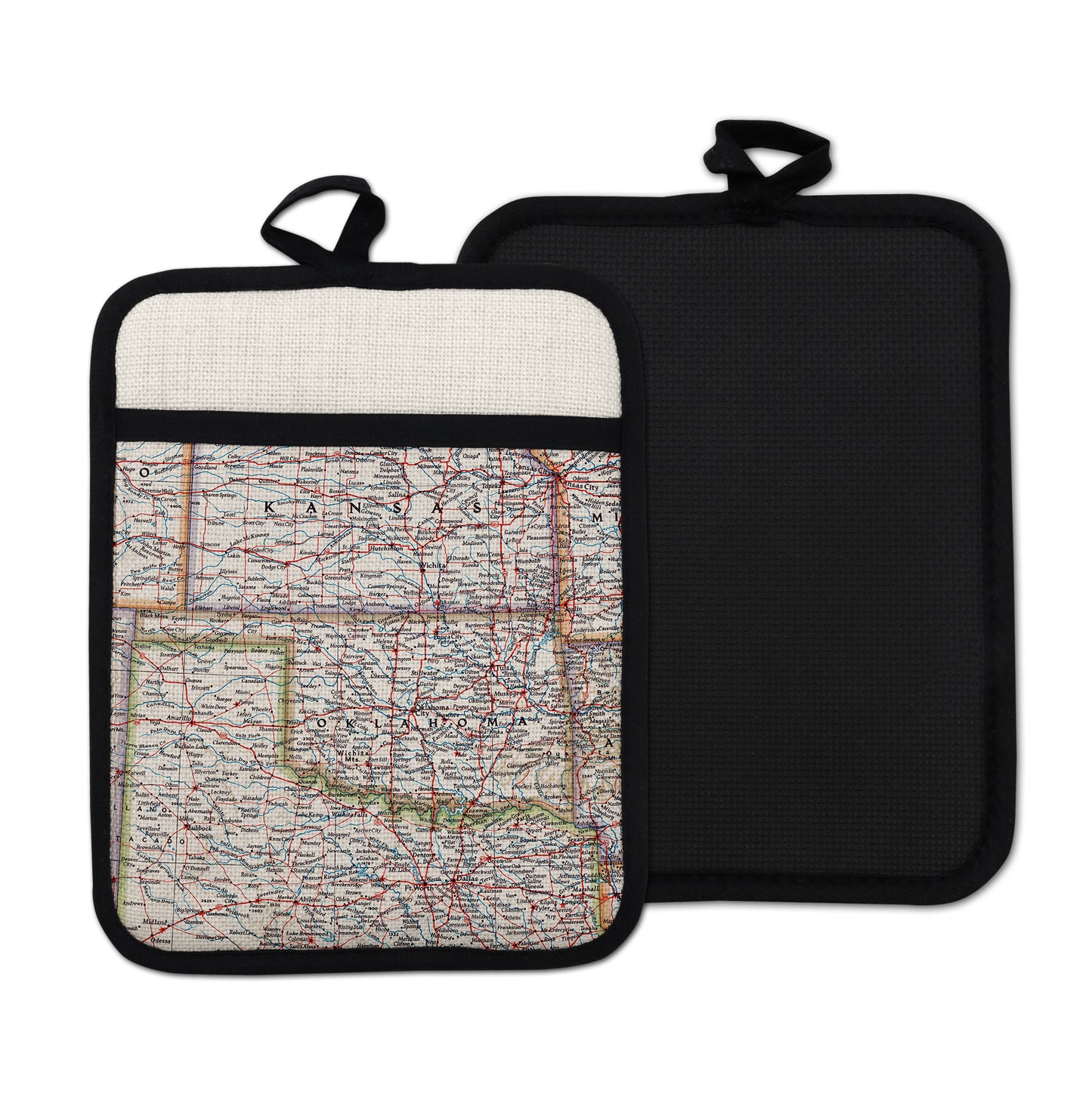 Oklahoma vintage map hot pad kitchen decor