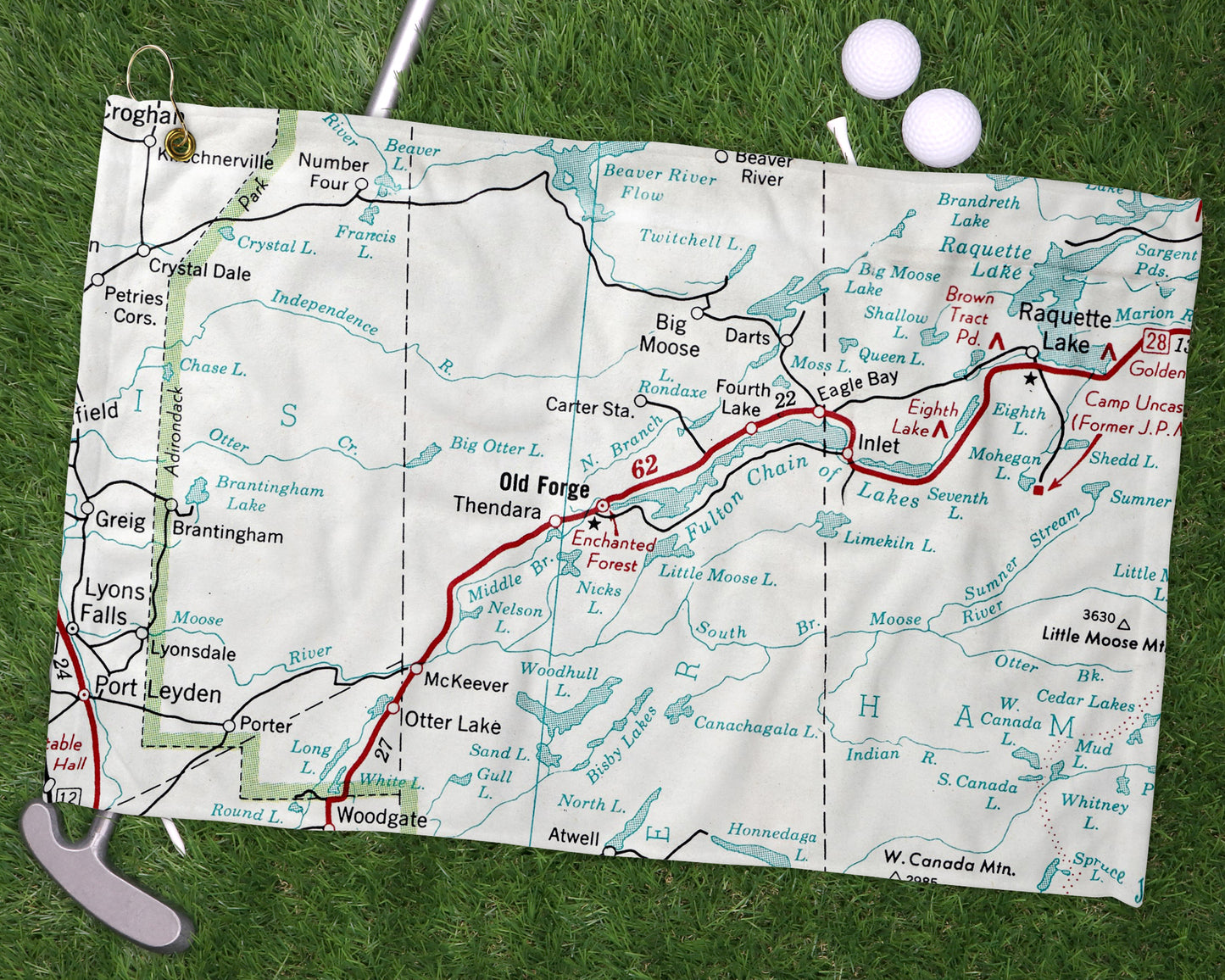 Old Forge New York golf towel primary image
